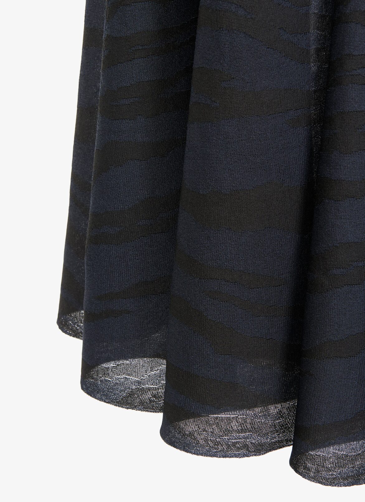 SKIRT ZEBRA SOIE BLACK/BLUE ALAÏA BLACK/BLUE  SKIRT ZEBRA SOIE BLACK/BLUE